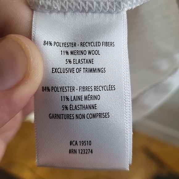 Lole White Merino Shirt Woman Size S - Picture 3 of 4